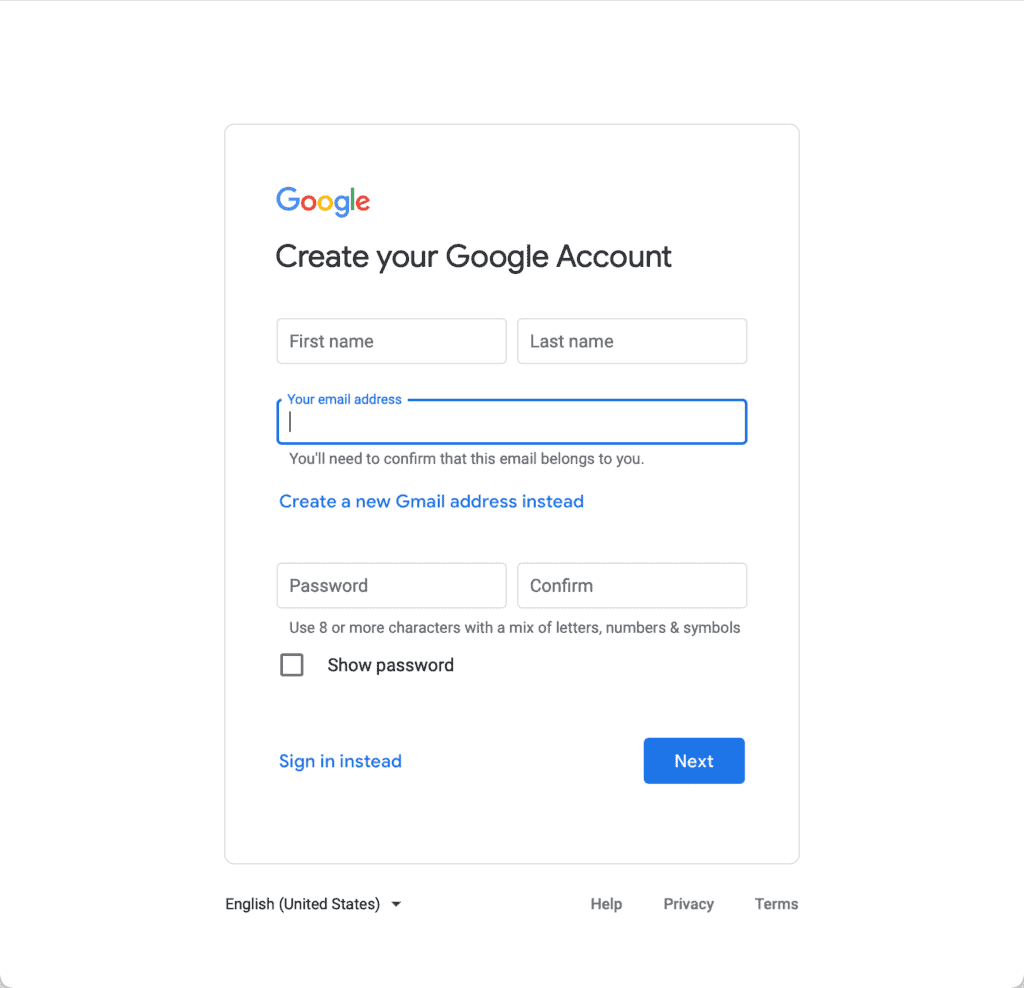 use a non gmail email to create a google account