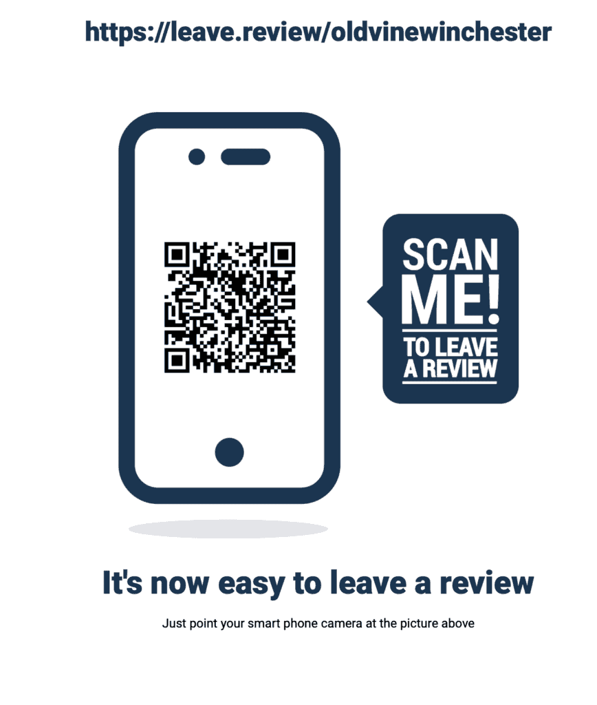 Leave a review flyer example